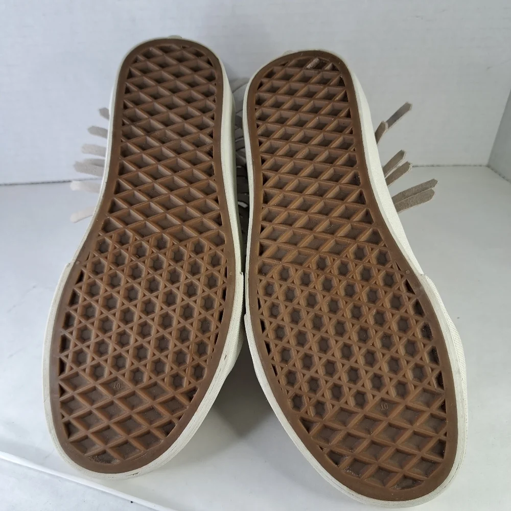 VANS Cream Colored Hi-Top w/Fringe Women's Size 5